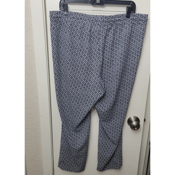 Talbots Petites Women's Blue Honey Kikkou Design Pull On Lounge Jogger Pants 1XP - Picture 3 of 8